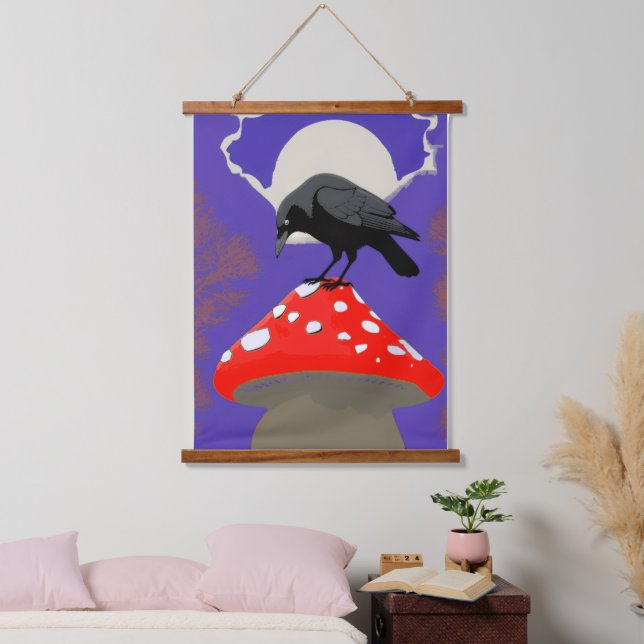 Gothic Mystic Raven Hanging Tapestry (Bedroom)