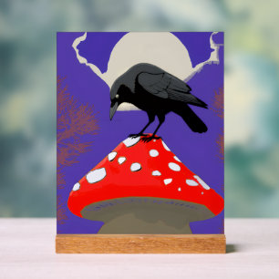 Gothic Mystical Raven Acrylic Sign