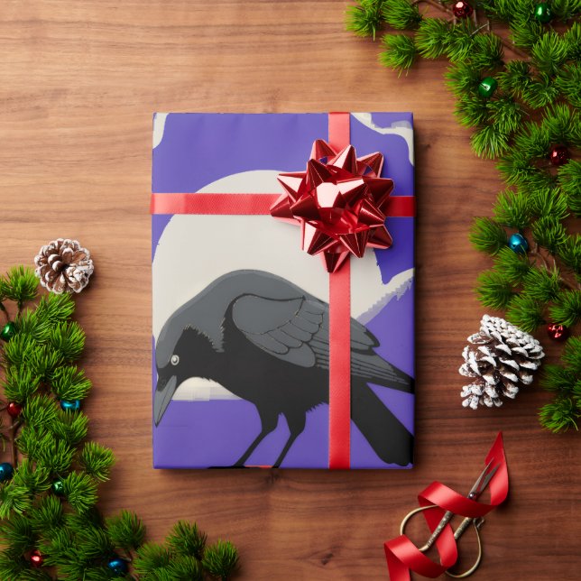 Gothic Mystical Raven Wrapping Paper (Holiday Gift)