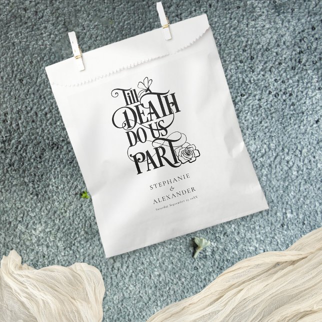 Gothic Mystical Till Death Do Us Part Wedding Favour Bag (Creator Uploaded)