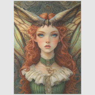 Gothic Mythological Nymph Fantasy Dragon Tissue Paper