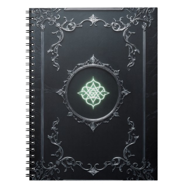 Gothic Notebook – Dark Aesthetic Mystic Symbol (Front)