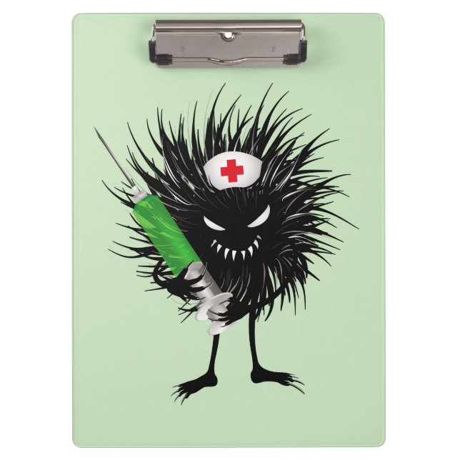 Gothic Nurse Funny Evil Creature Character Clipboard (Front)