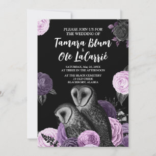 Gothic Owls Wedding Save The Date