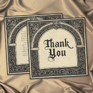 Gothic Parchment Medieval Until Death Thank You Card