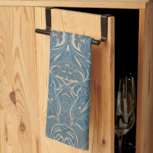 Gothic Pattern Blue Kitchen Towel