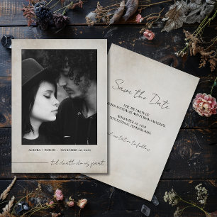 Gothic Photo Save the Date Invitation
