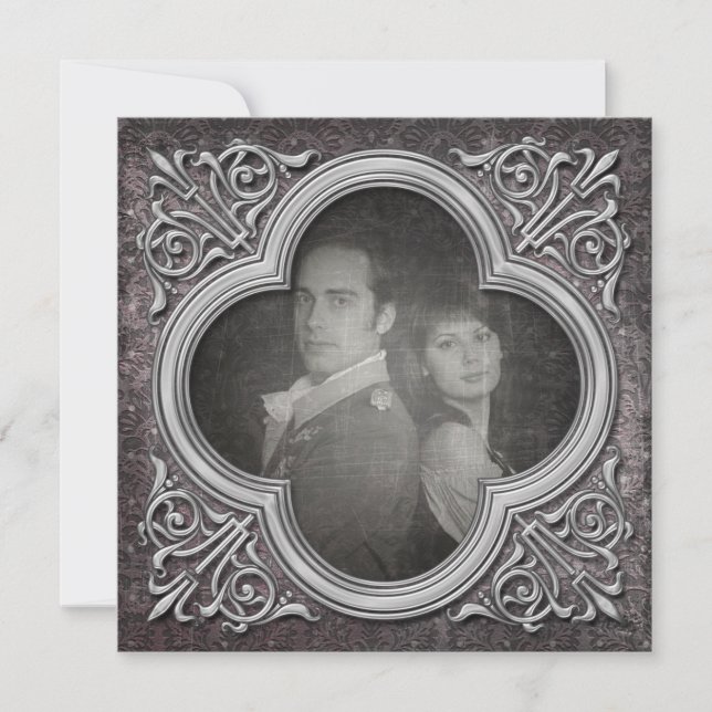 Gothic Photo Wedding Save the Date Invitation (Front)
