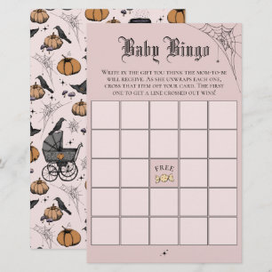 Gothic Pink Baby Bingo Baby Shower Game