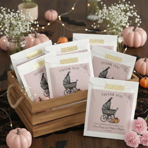 Gothic Pink Baby Carriage Baby Shower Thank You Favour Bag