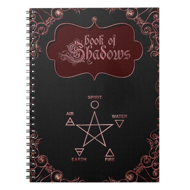 Gothic Pink Book of Shadows Pentacle Elements (Front)