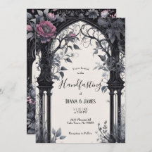 Gothic Pink Floral Garden Gate Pagan Handfasting