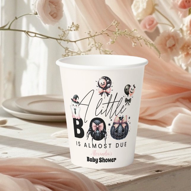 Gothic Pink Halloween Baby Shower Paper Cups (Creator Uploaded)