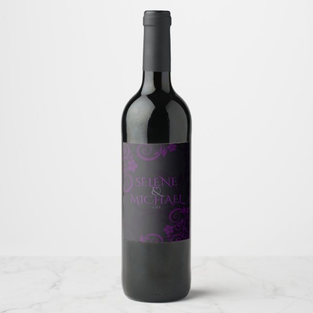Gothic Plum, Ornate Wine Label (Front)