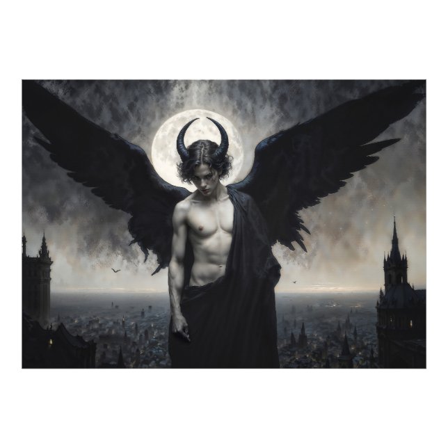 Gothic Portrait of Lord Lucifer Photo Print (Front)