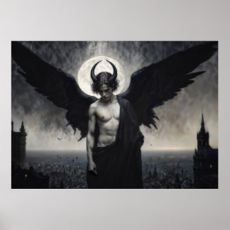 Gothic Portrait of Lord Lucifer Poster