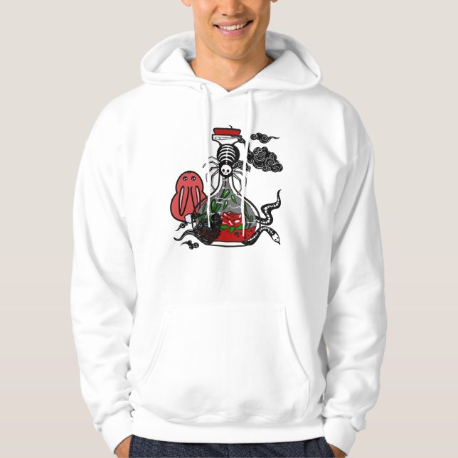 Gothic Potion with Skeleton Spider Hoodie (Front)