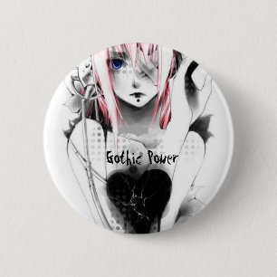 Gothic Power 6 Cm Round Badge