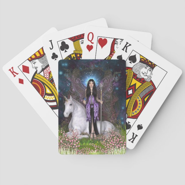 Gothic Princess & Unicorn Playing Cards (Back)
