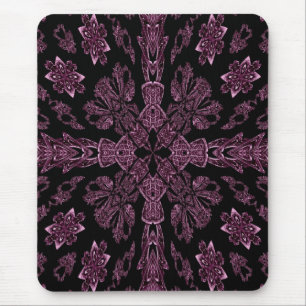 Gothic purple and black cross mousepad