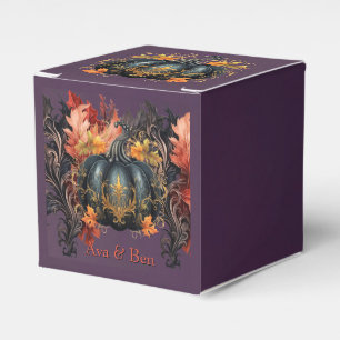 Gothic Purple Fairytale Pumpkin Fall Wedding Favour Box