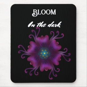Gothic Purple Flower Dark Floral Botanical Mouse Pad