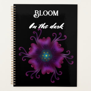 Gothic Purple Flower Dark Floral Botanical  Planner