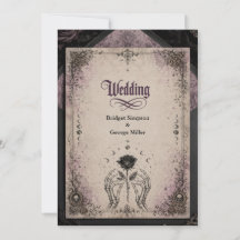Gothic Purple Mediaeval Rose Skull Moon Wedding