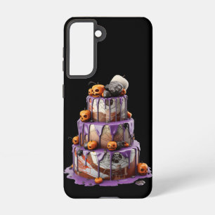 GOTHIC PURPLE & ORANGE HALLOWEEN LAYER CAKE SAMSUNG GALAXY CASE