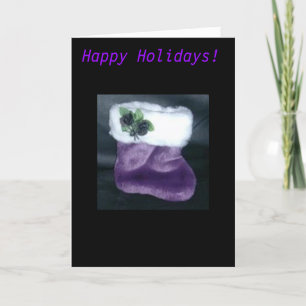 Gothic Purple Stocking Card