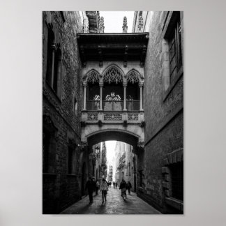 Gothic Quarter Architecture of Barcelona Poster