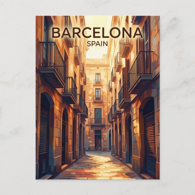 Gothic Quarter Spain Postcard (Front)