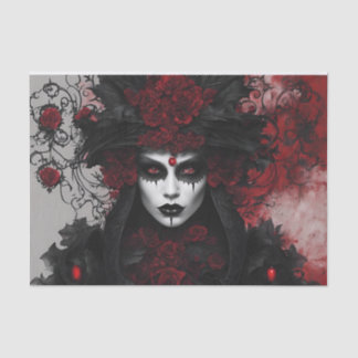 Gothic Queen Halloween Decoupage Tissue Paper