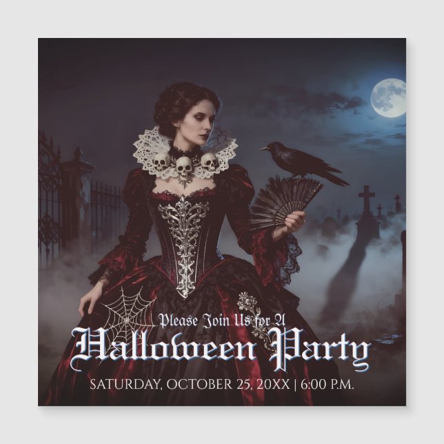 Gothic Queen in Moonlit Graveyard (Front)