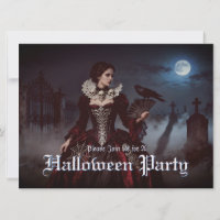 Gothic Queen in Moonlit Graveyard