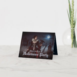 Gothic Queen in Moonlit Graveyard Card