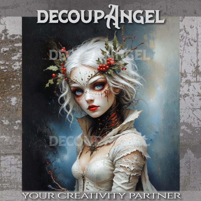 Gothic Queen of Winter Decoupage Tissue Paper (Creator Uploaded)