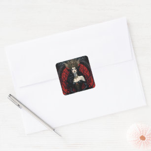 Gothic Queen Square Sticker