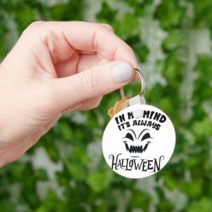 Gothic Quote Keychain Scary Pumpkin Acrylic