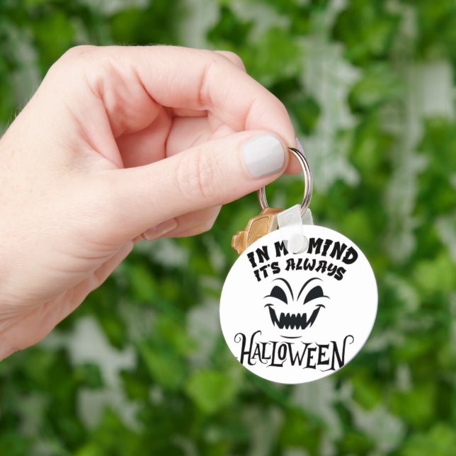 Gothic Quote Keychain Scary Pumpkin Acrylic (Hand)