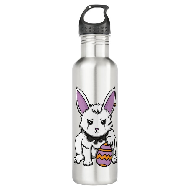 Gothic Rabbit Gothic Bunny Gothic Easter Emo Goth  710 Ml Water Bottle (Front)