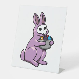 Gothic Rabbit Gothic Bunny Gothic Easter Emo Goth  Pedestal Sign