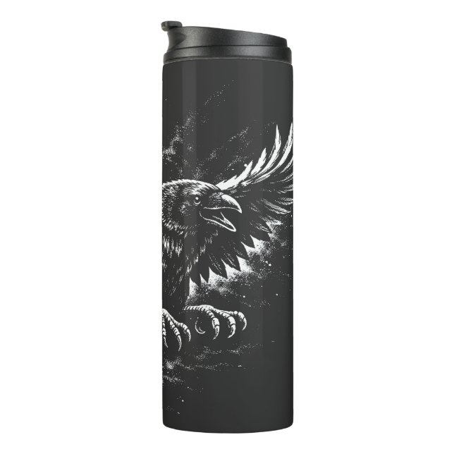 Gothic Raven – by BurnsInHell Thermal Tumbler (Rotated Right)