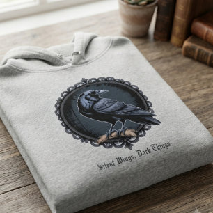 Gothic Raven Dark Academia Alternative Hoodie