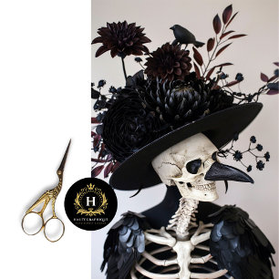 Gothic Raven Feathers Skeleton Skull Decoupage Tissue Paper