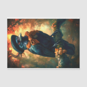 Gothic Raven, French Beret & Bow DC3RF Decoupage Tissue Paper