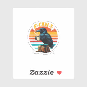 Gothic Raven Funny Halloween F-Caw-F Coffee Crow V