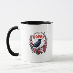Gothic Raven Funny Halloween F Caw F Vintage Mug