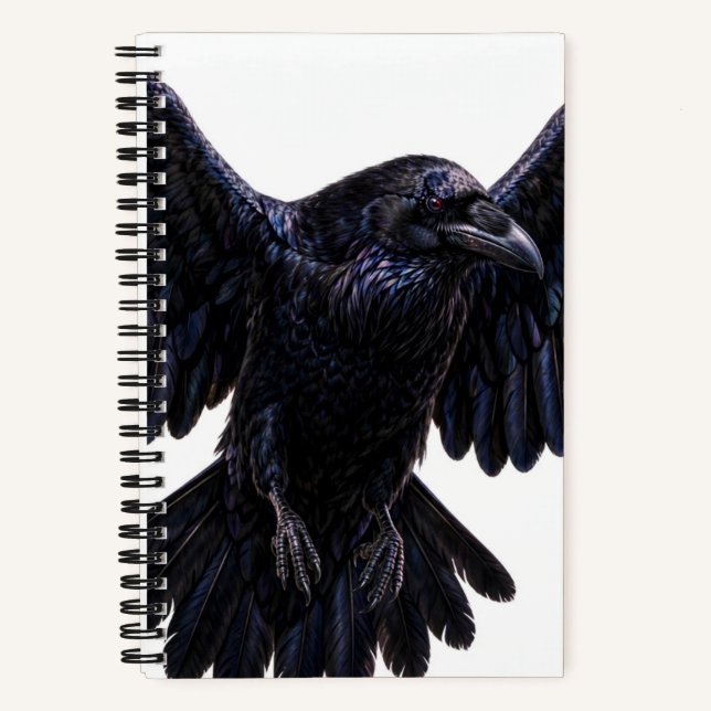 Gothic Raven Journal — Dark Fantasy Notebook (Front)