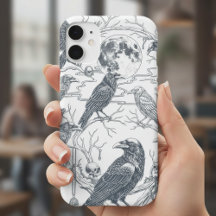 Gothic Raven Moon iPhone Case - Spooky